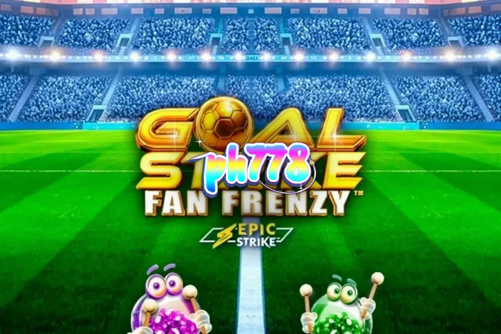 Isang makulay na slot game na may temang football stadium at mga simbolo ng bola.